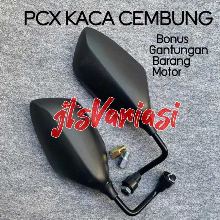 Kaca Spion Motor Pcx Polos Warna Hitam Tangkai Lipat Universal Semua Beat Pcx Vario Adv Nmax Aerox