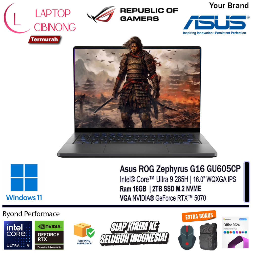Asus ROG Zephyrus G16 OLED Intel Ultra 9 285H Nvidia RTX5070 WQXGA 240Hz Windows 11 Grey