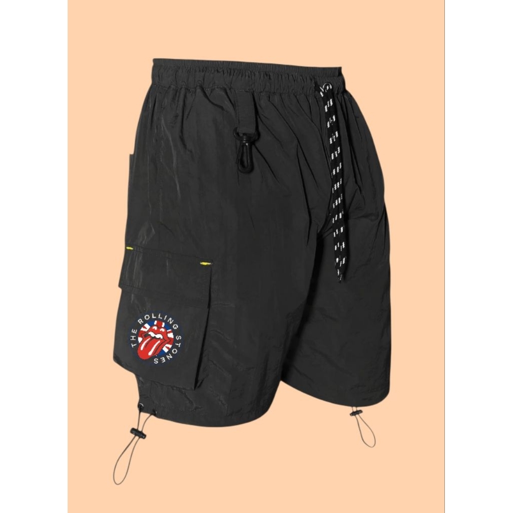 Celana Pendek Pria Cargo Parasut Crinkle Premium The Rolling Stone Tali
