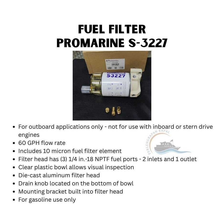 Fuel Filter Promarine S-3227/ Racor Bensin untuk mesin tempel merk Promarine S3227