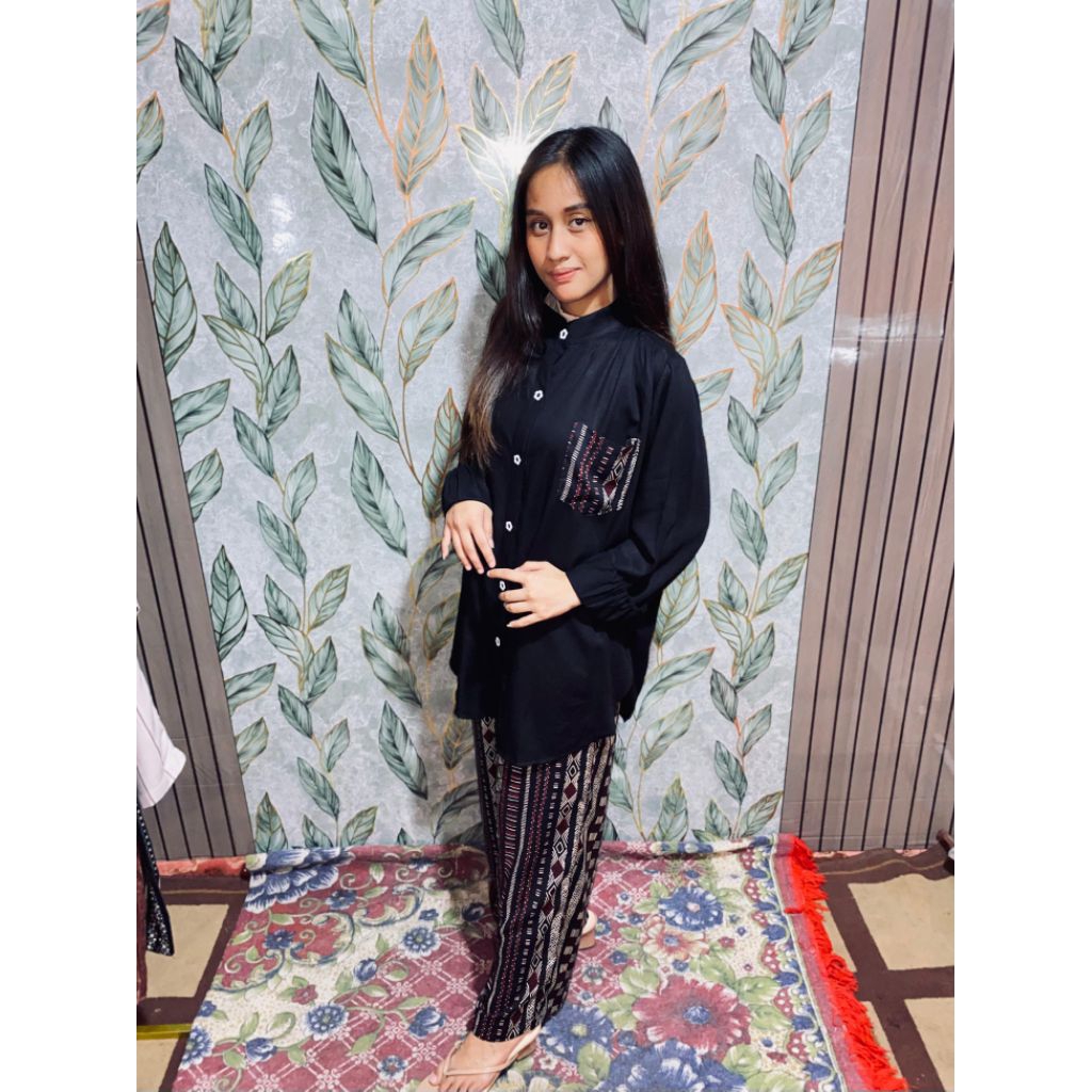 Pajamas One Set Kekinian Rayon Premium Grade A Lengan Panjang