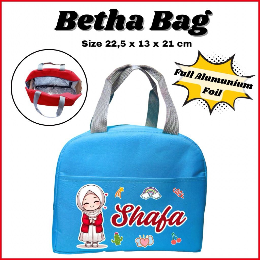 Tas Bekal Thermal Free Custom Nama Tas Betha 1
