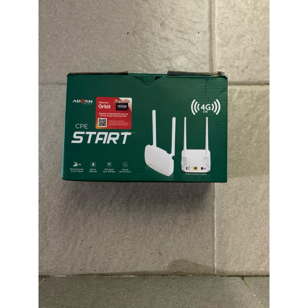 Modem Router Wifi Wireless 4G LTE - Telkomsel Orbit Advan CPE START (bekas)