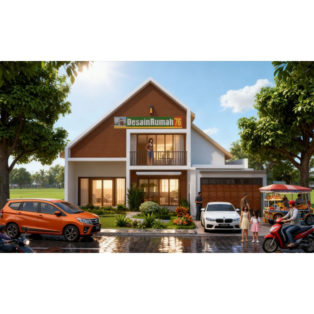 RUMAH MINIMALIS, RUMAH UKURAN 10x15, 4 kamar tidur+kolam renang. Paket desain rumah