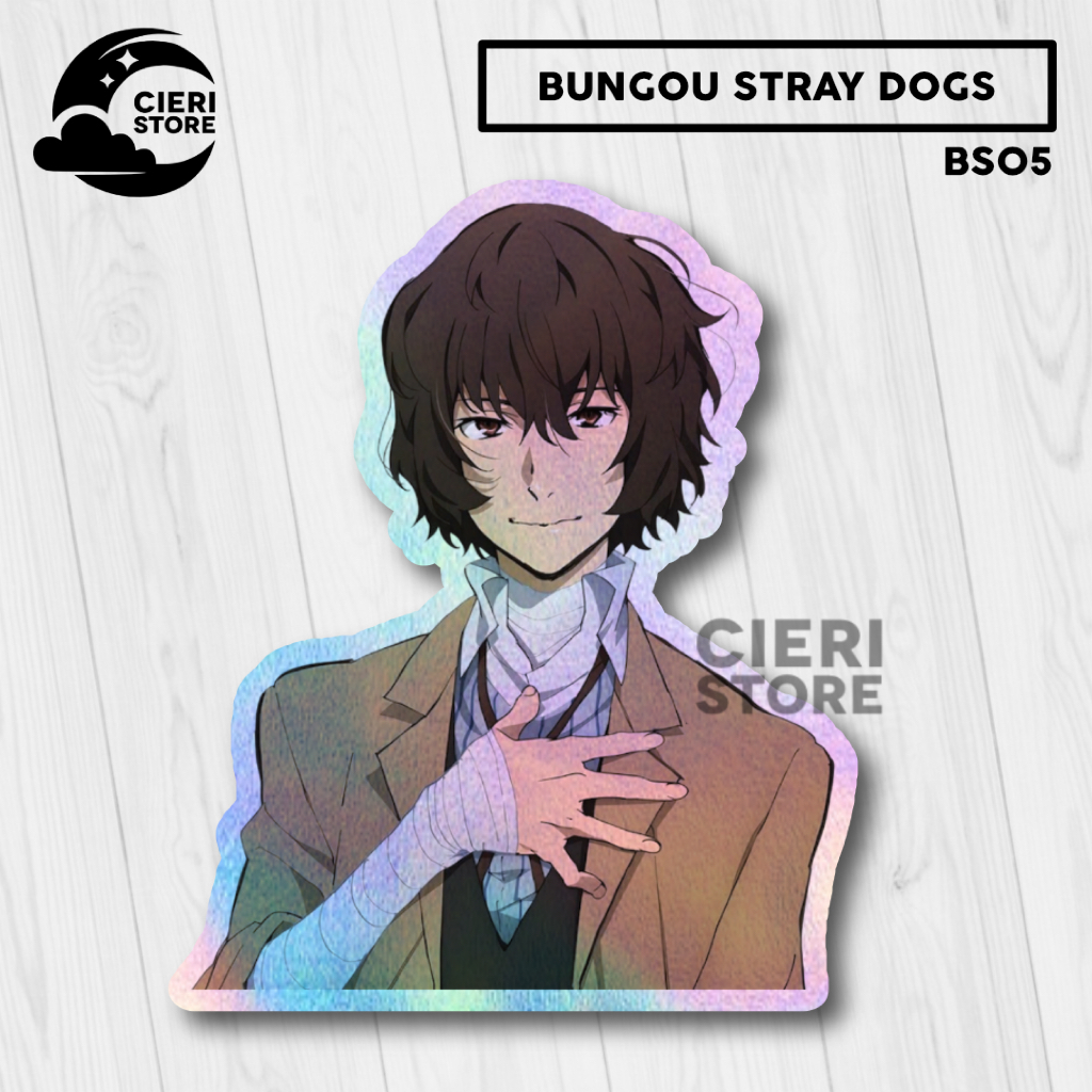 Stiker Anime Hologram Dazai Osamu Bungo Stray BSD - BS05
