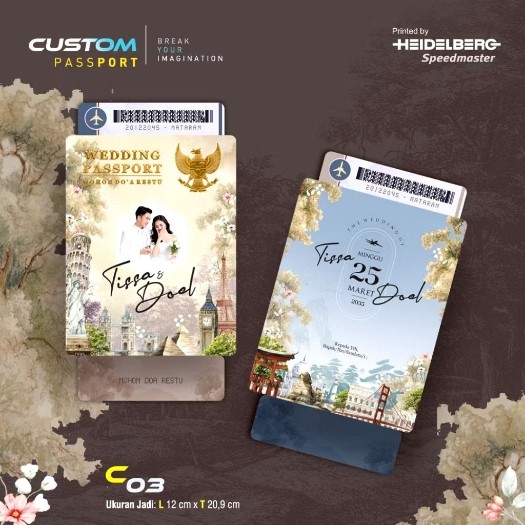Cetak Undangan Blanko Custom 02 | Cetak Undangan Blanko Murah | Cetak Undangan Elegan | Cetak Undang