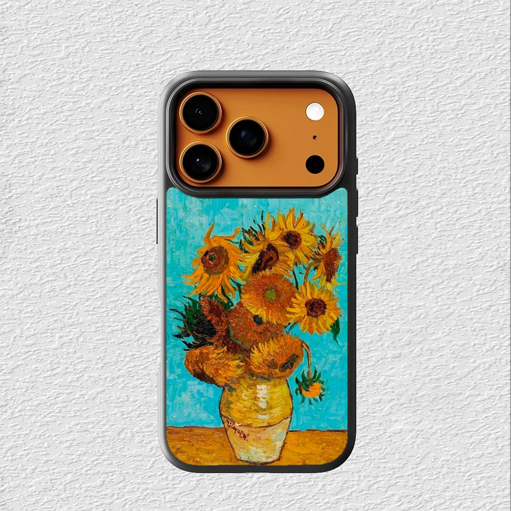 Case Hybrid Casing Softcase iphone 17 16 15 14 13 12 11 Pro Max Mini Plus X Xs Max XR Van Gogh Sunfl