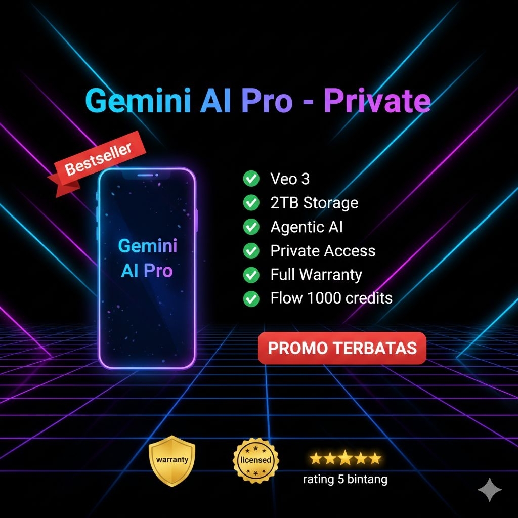 Gemini ai pro|flow 1000 kredit private jaspro 1 bulan