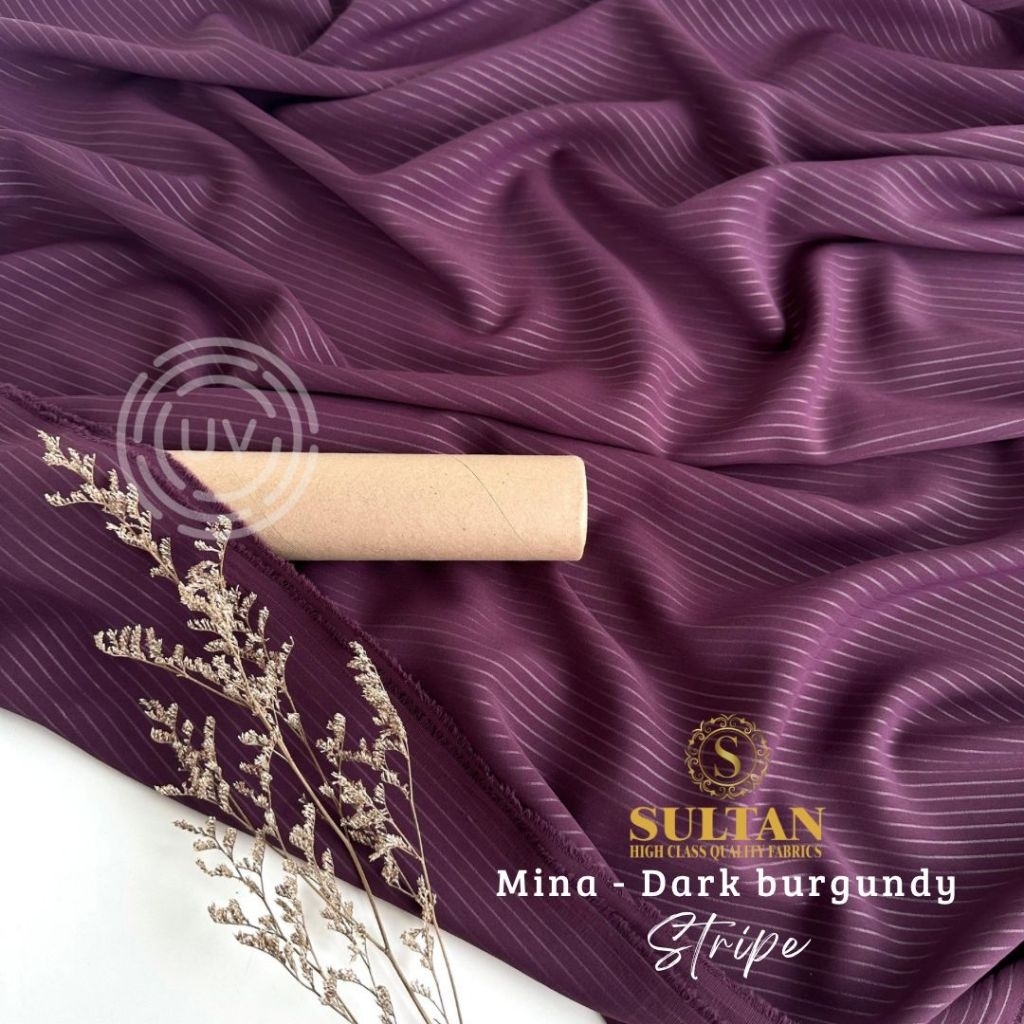 Kain Sultan Mina dan Mazen emboss stripe Original