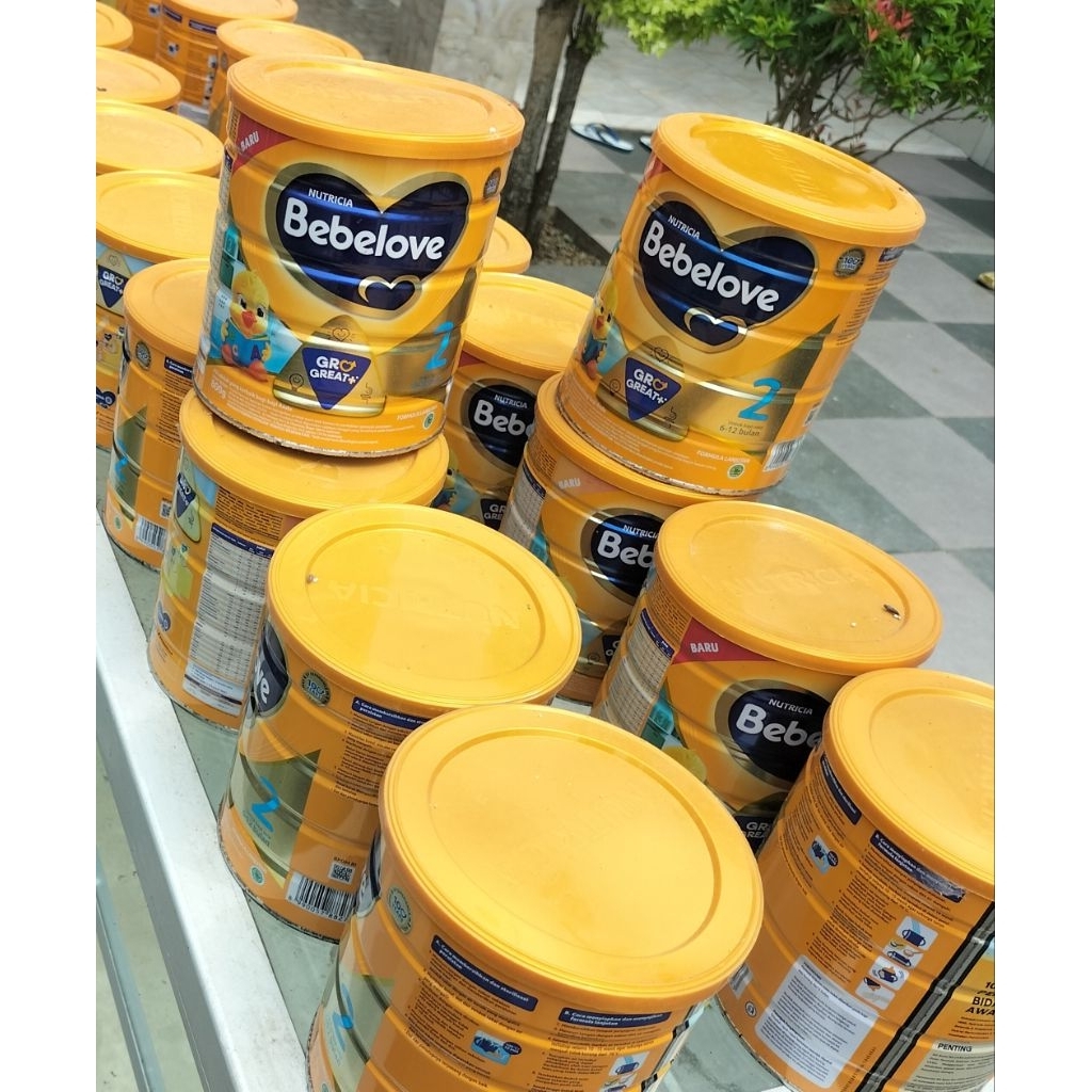 kaleng bekas susu bebelove