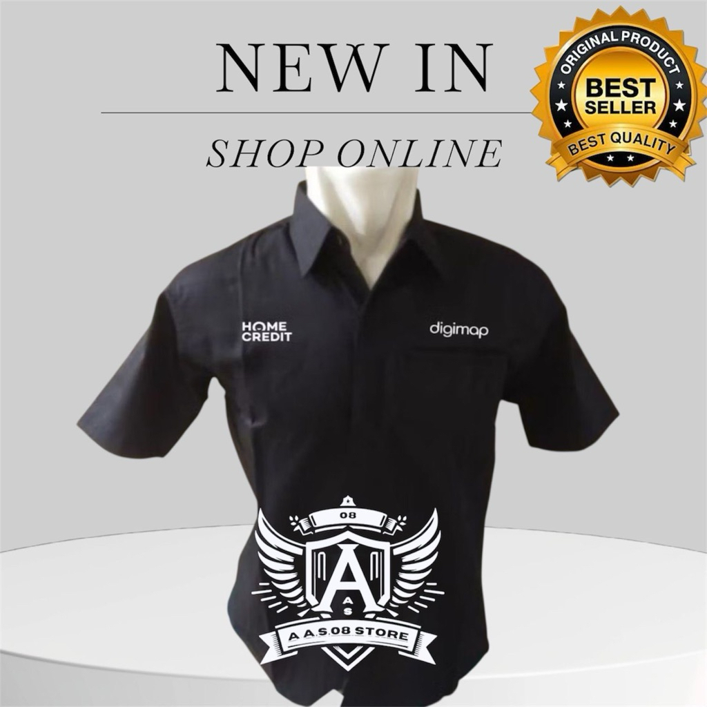 kemeja home credit terbaru hitam k1