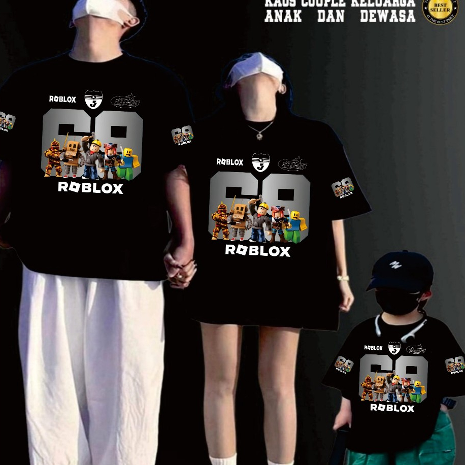 [BISA COD] ATASAN KAOS DEWASA ANAK COUPLE KELUARGA MOTIV ROBLOX BASEBALL / KAOS ANAK DEWASA COUPLE K