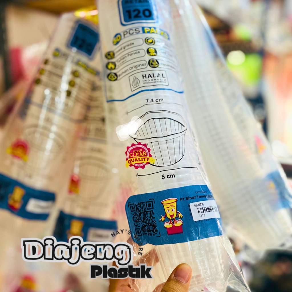 Hok cup 120 ml rintik / Cup rintik 120 ml
