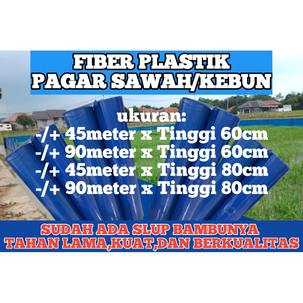 plastik fiber sawah/plastik fiber kebun/pagar sawah/tebal 220micron