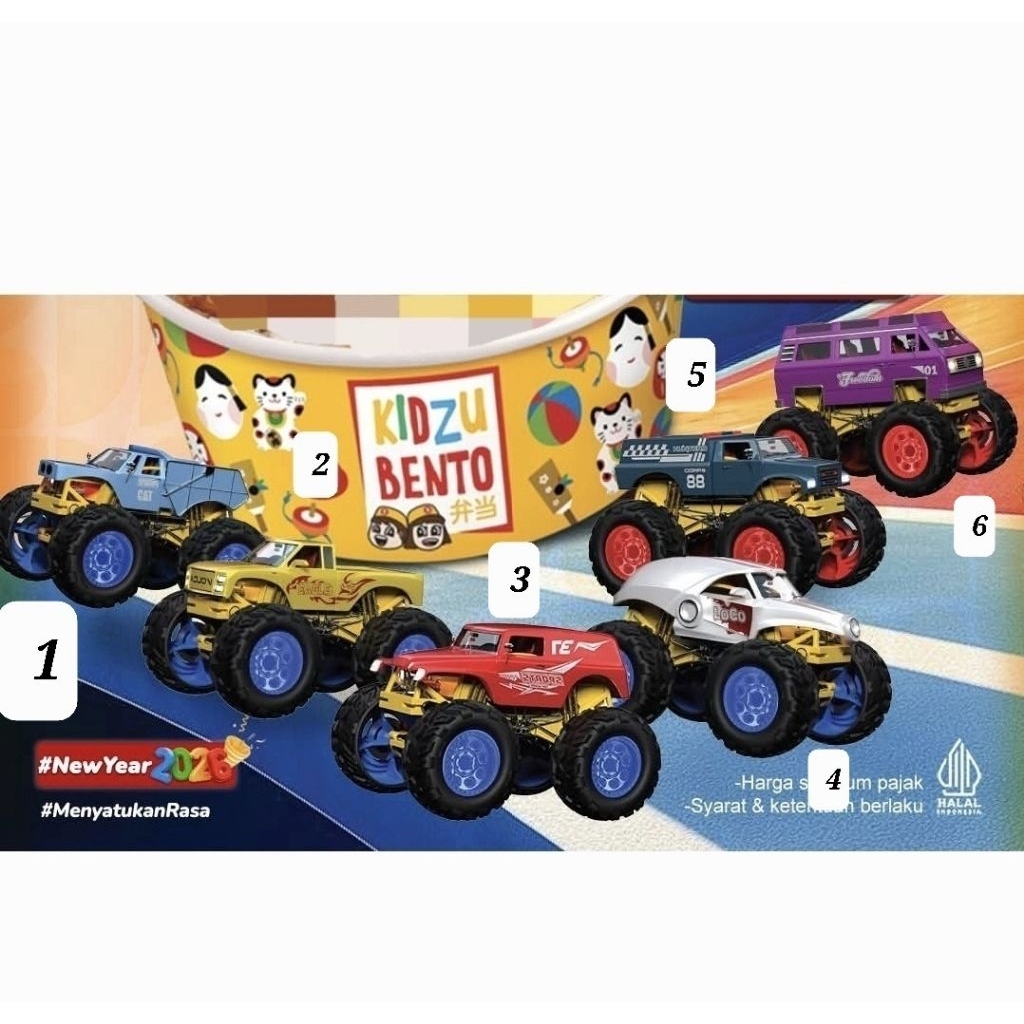 Giant Go Wheel Kidzu Hokben Hoka Hoka Bento Satuan Per Pcs