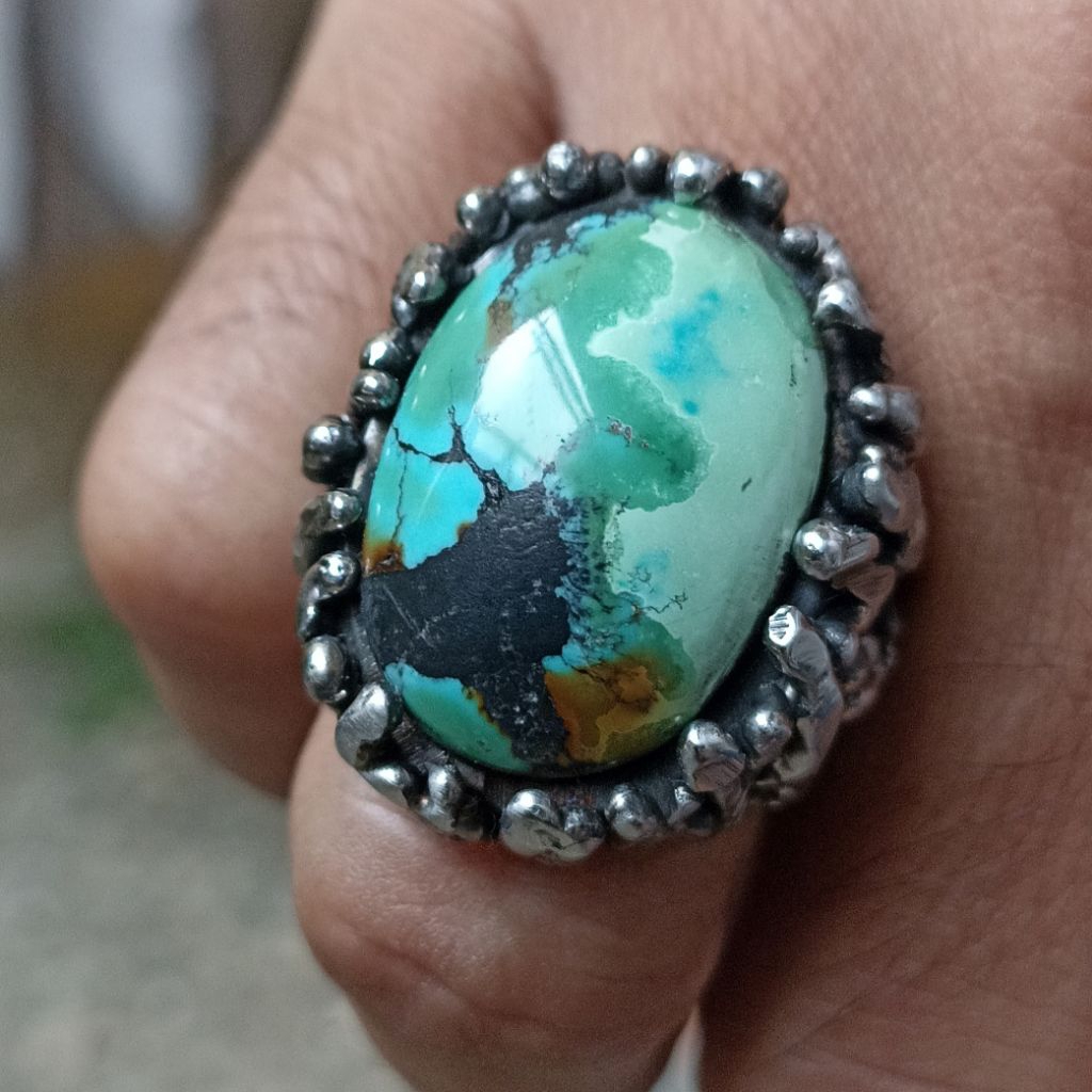 cincin batu pirus hubei multicolour kolektor item unik gagah