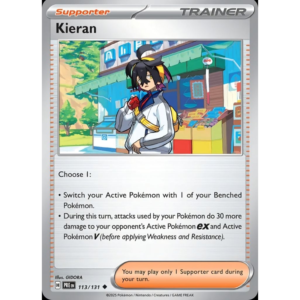 Tcg Pokemon Trainer Supporter Kieran PFL