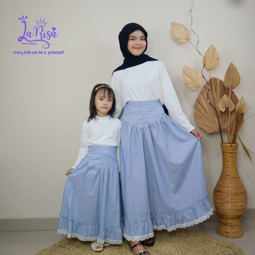 LARISA KIDSWEAR YUMNA SET ROK ATASAN KNIT COUPLE MOMS and KIDS SET ROK ATASAN KNIT Ibu dan Anak Pere