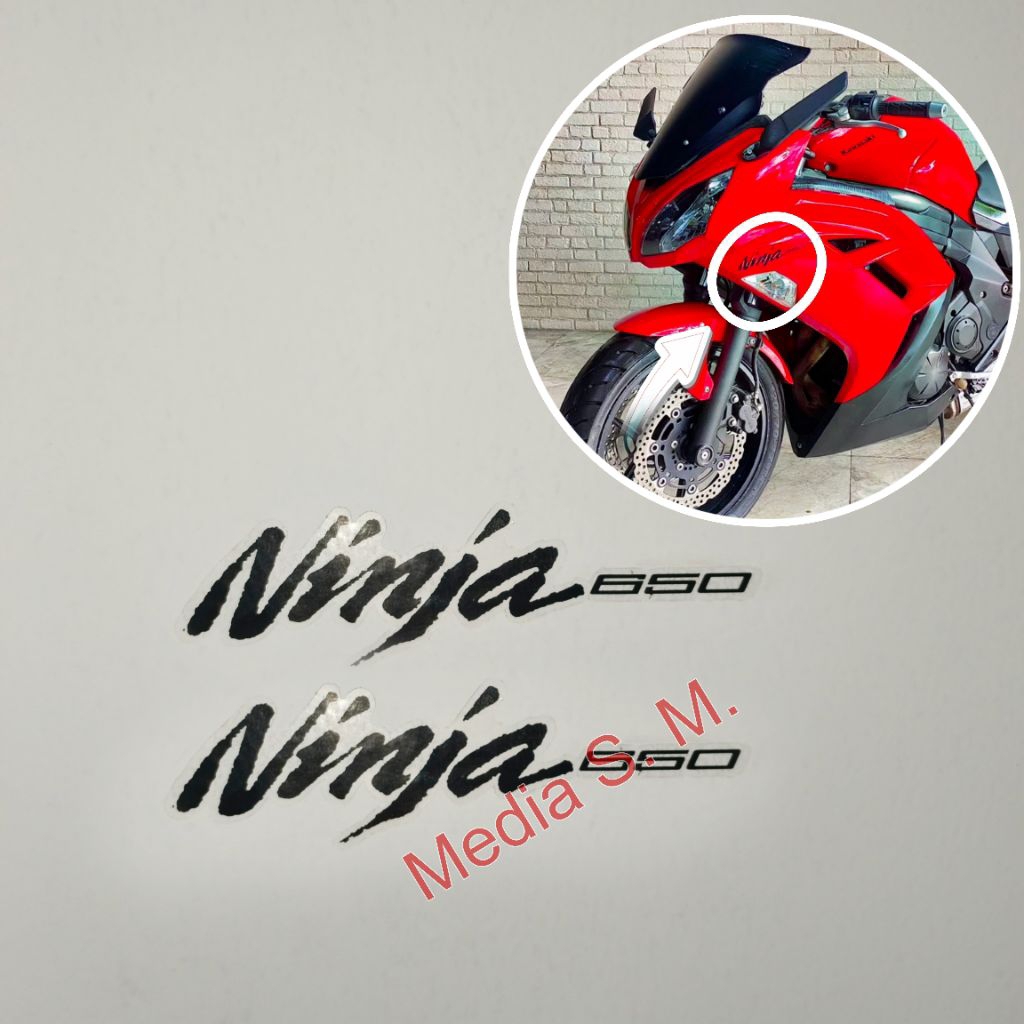 Striping sticker Fairing Kawasaki ER6F ER6_F (Sepasang / Transparan)