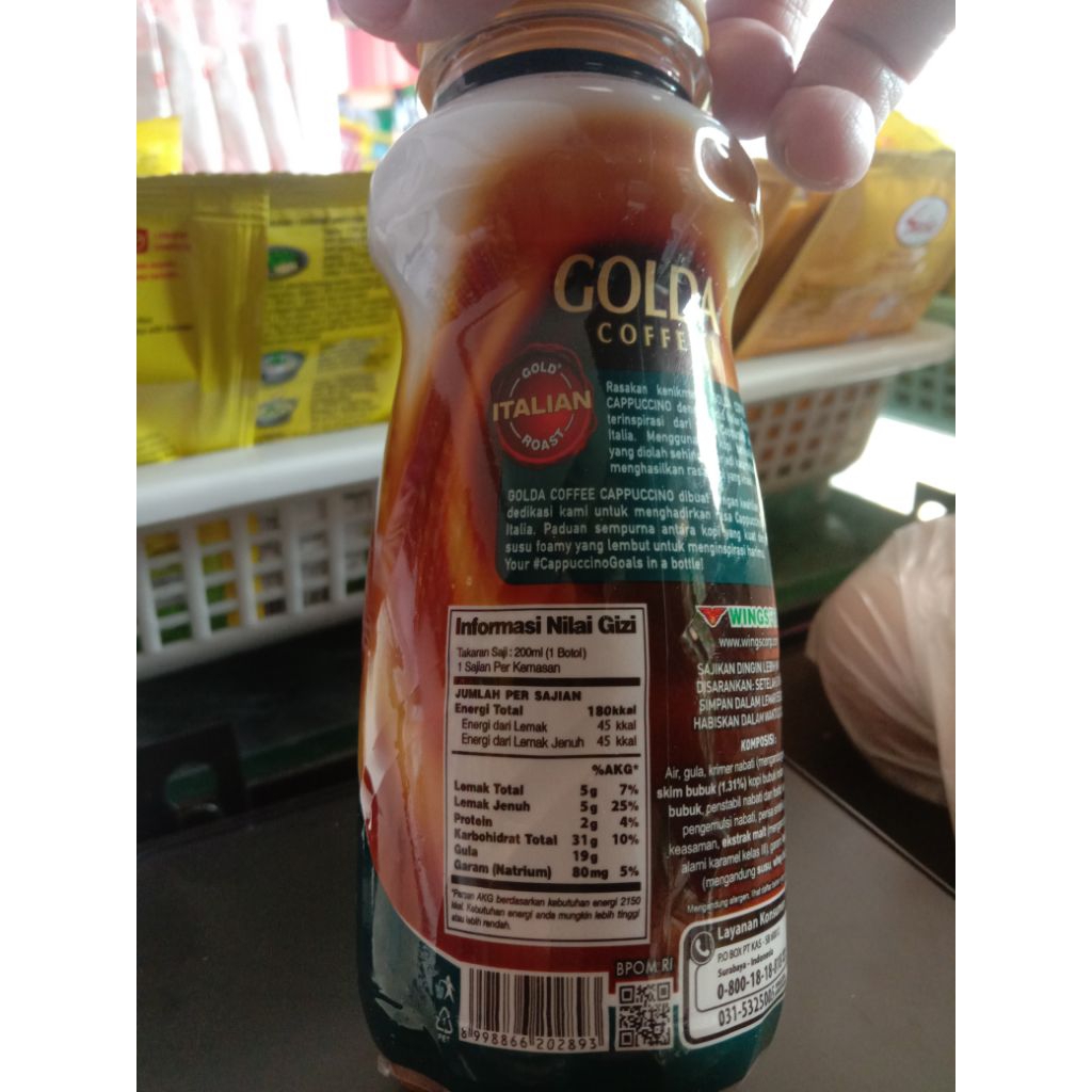Gold kopi dalam kemasan botol