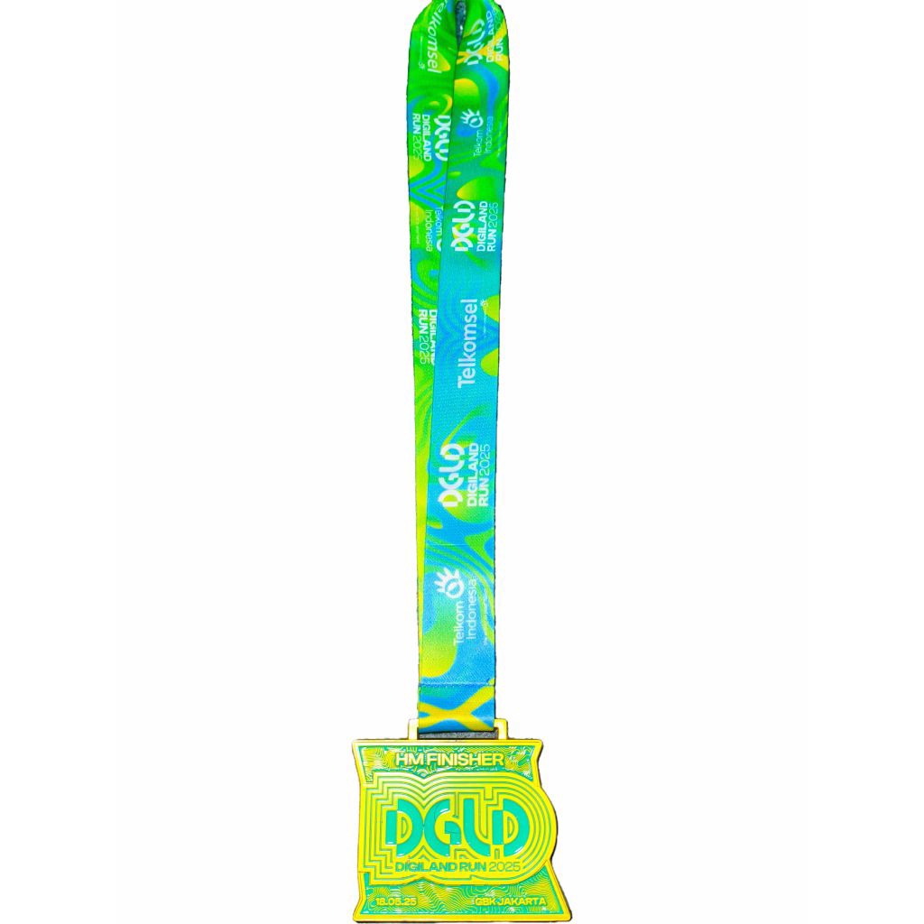 Medali Finisher Running Event Lari Digiland Run 2025 - HM Half Marathon 21K