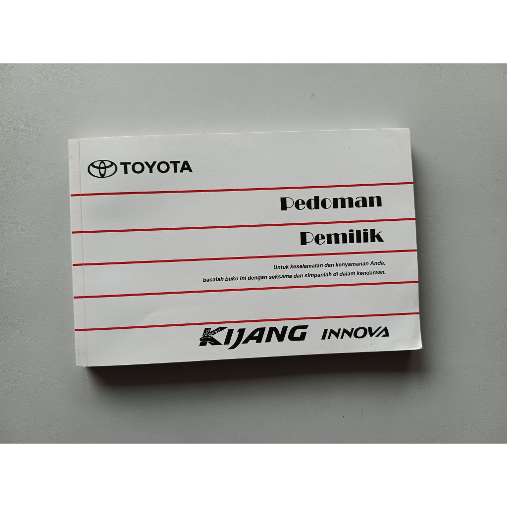 BUKU PEDOMAN PEMILIK MANUAL BOOK TOYOTA KIJANG INNOVA ORIGINAL
