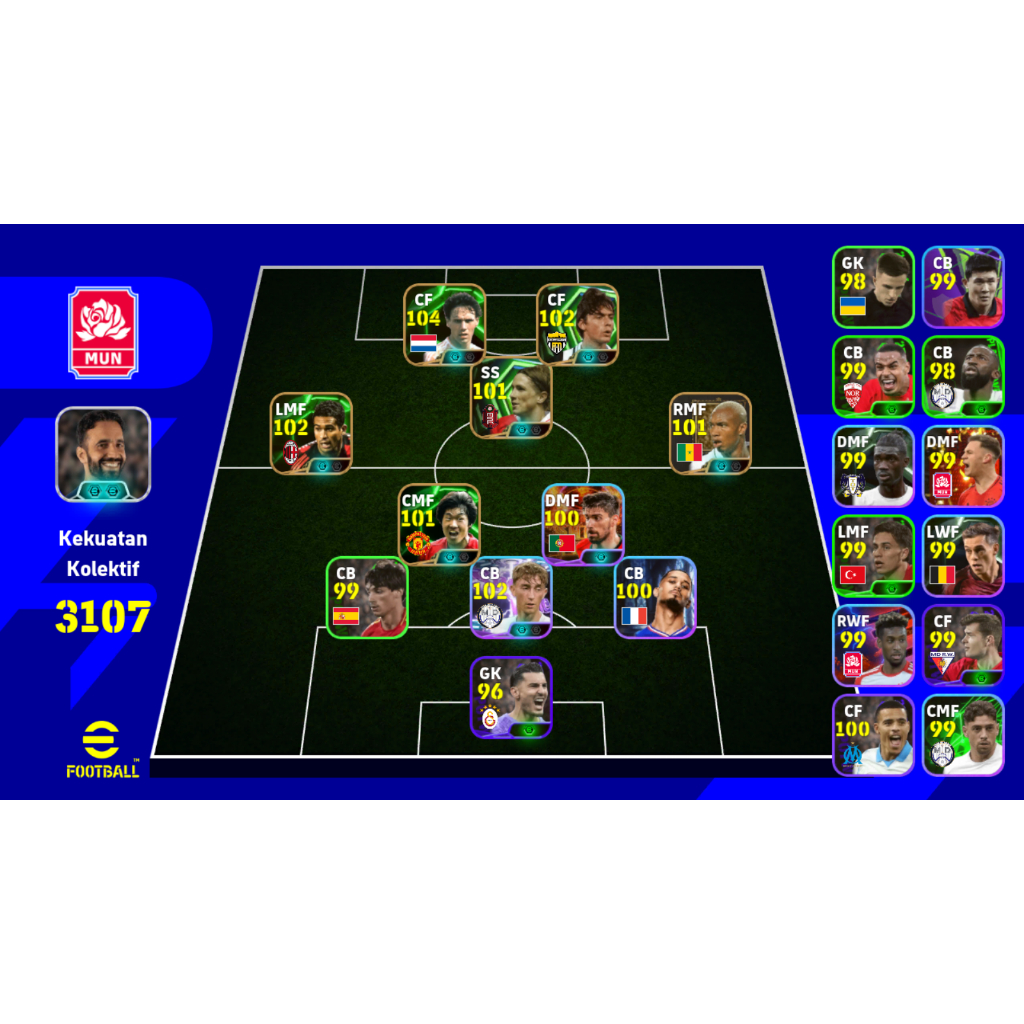 Termurah Akun Efootball Mobile 2026 Torres, MvB, Inzaghi, Diouf, Ji-Sung, Huijsen dkk