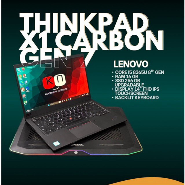 Lenovo Thinkpad X1 Carbon Gen 7 i5 / i7 16GB 1TB Second BERGARANSI