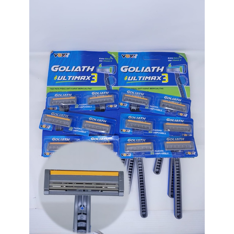 PISAU CUKUR JENGGOT GOLIATH 3MATA PISAU