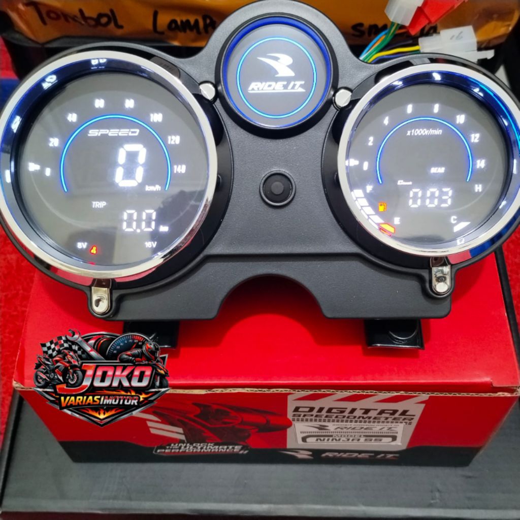 Speedometer Digital NINJA SS Gen 2 Merk RIDE IT/ Speedometer Set NINJA SS Ride it
