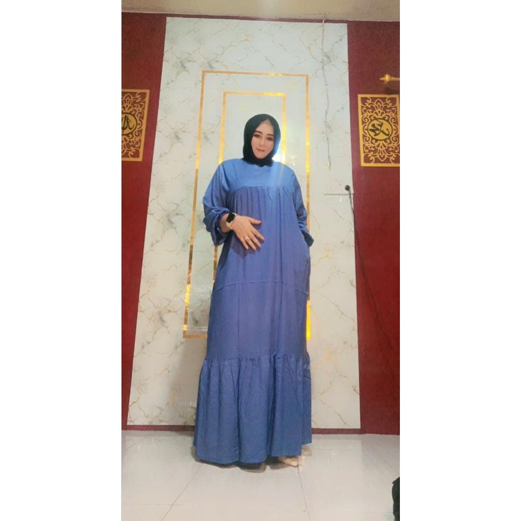 Fashion Muslim Gamis Rayon Twill Ld 120/125 Jumbo