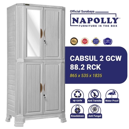 lemari plastik 2 pintu napoly lemari baju 2 pintu murah lemari pakaian 2 pintu plastik