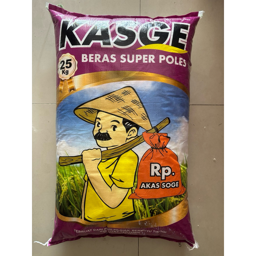 Beras KASGE 25kg - Premium Quality, Putih, Murah, Pulen