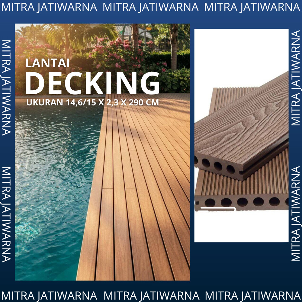 Decking lantai / lantai kayu / lantai kayu / decking 290 cm / serat kayu / aestetic