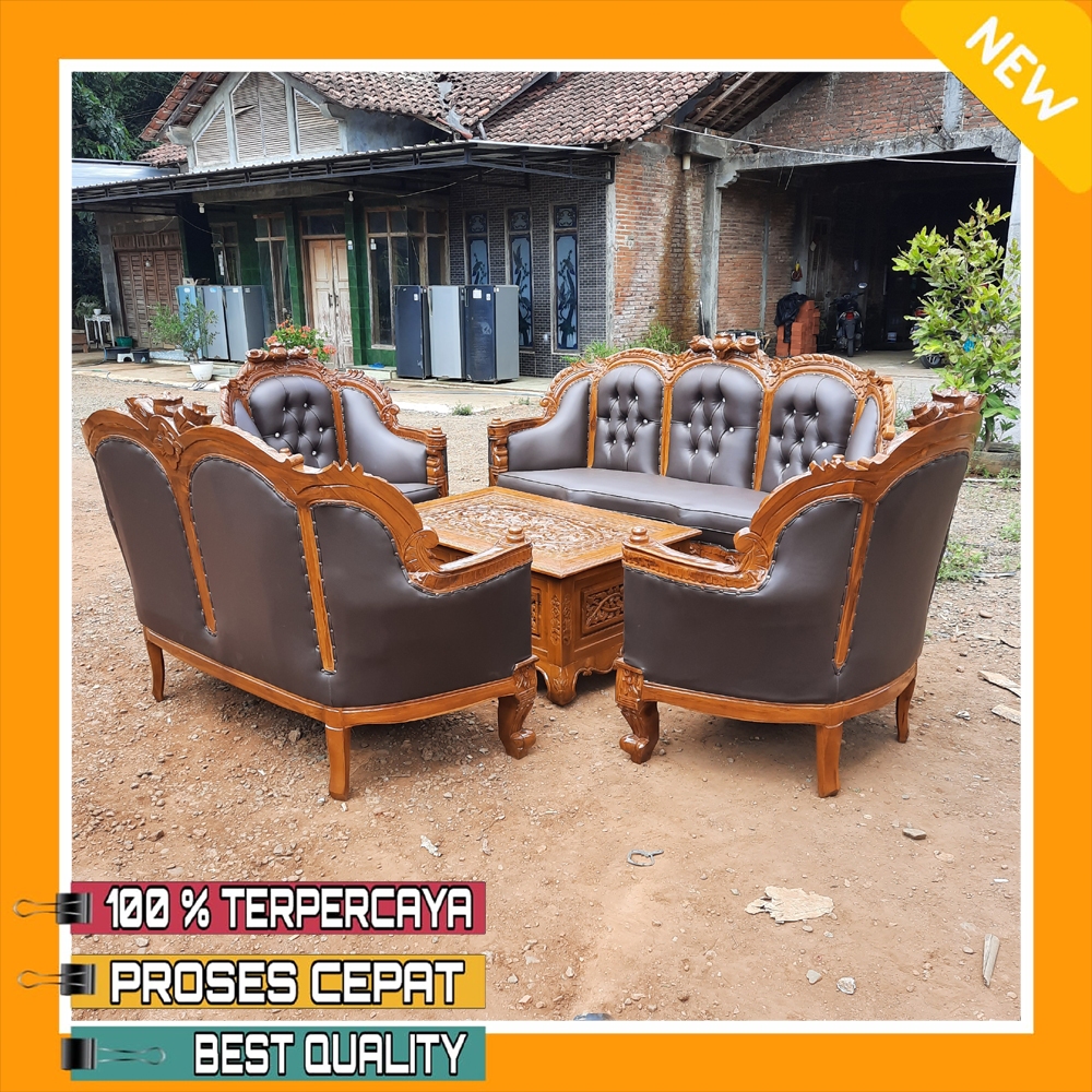 Kursi Tamu Kursi Ganesha Kayu Jati TPK Mebel Ukir Jepara / Kursi Tamu Jati Jepara Model Terbaru | Ku