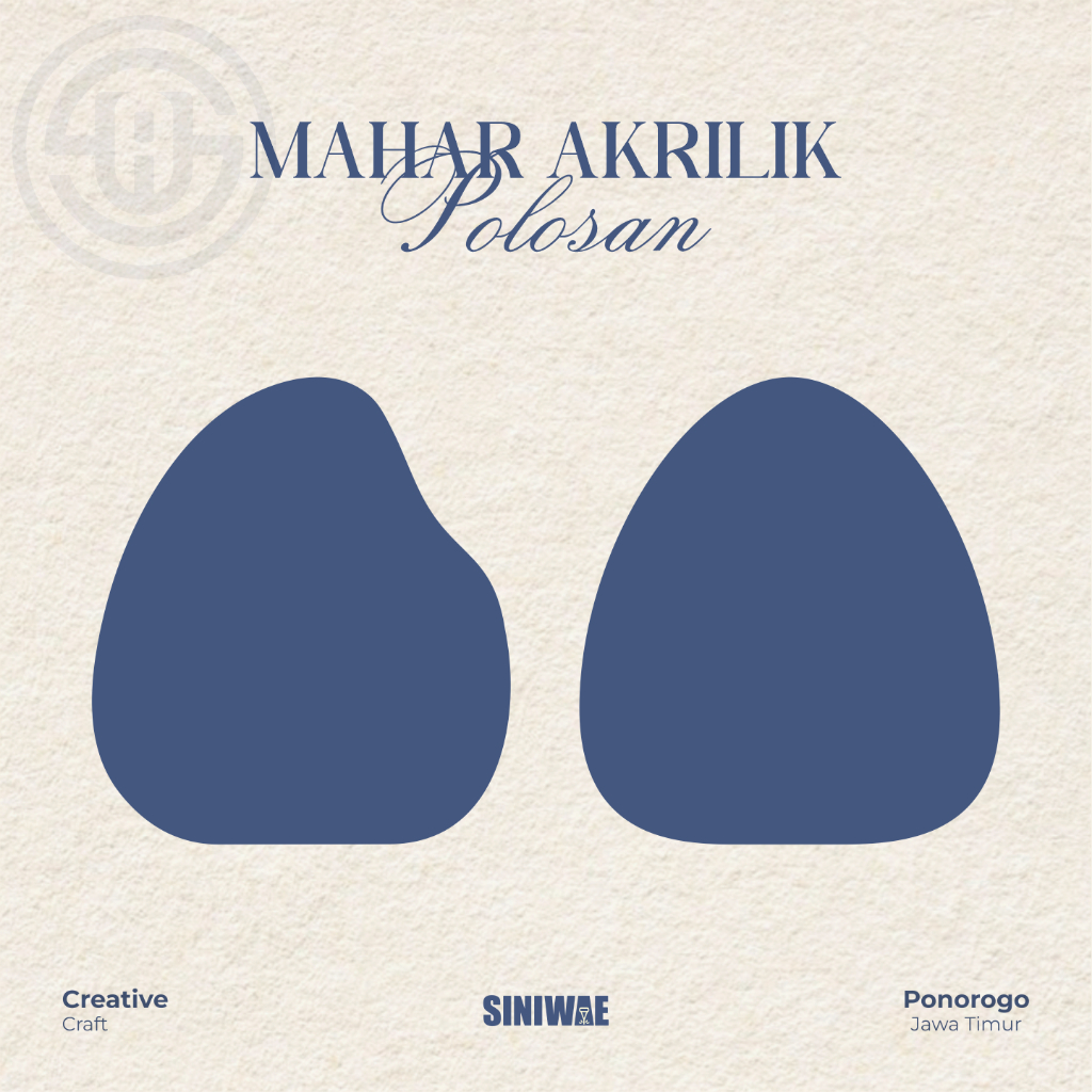 Tetes Air Akrilik Kosongan Acrylic Brush Dekorasi Mahar Polos Tanpa Tulisan