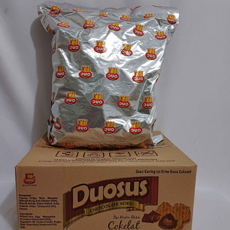 2KG DUO SOES COKLAT KERING 1 DUS ISI 2KG/SUS COKLAT KERING / KUE SOES COKLAT duosus / GG SOES