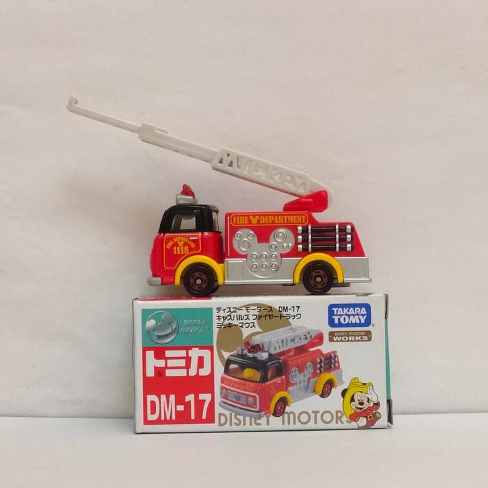 Tomica Disney motors DM-17 Mickey fire Truck Diecast mobil Pemadam Kebakaran Takara Tomy