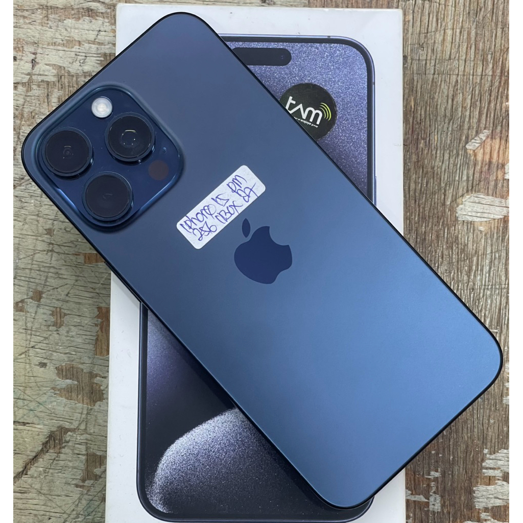 Hp Second iPhone 15 Pro Max 256GB PA/A Fullset