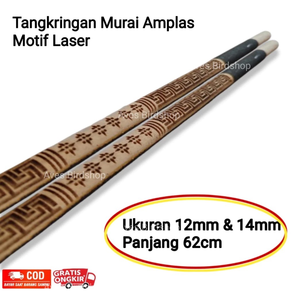 TANGKRINGAN MURAI KAYU AMPLAS MOTIF LASER ANTI RONTOK PANGKRINGAN BURUNG MURAI BATU