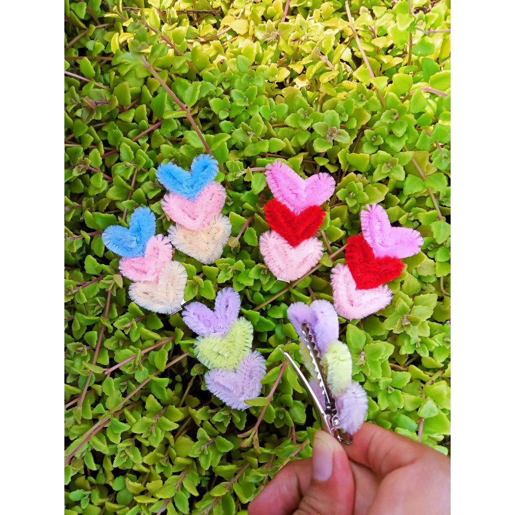 Jepit rambut anak lucu kawat bulu pipe cleaner