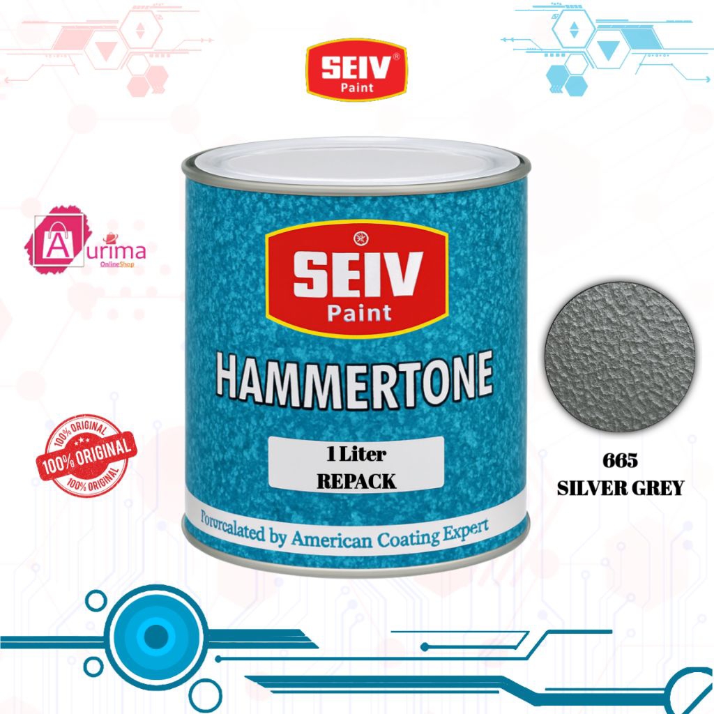 CAT SEIV HAMMERTONE CAT ANTI KARAT CAT ANTI PANAS SILVER GREY - 665 CAT MINYAK UNTUK KAYU DAN BESI C