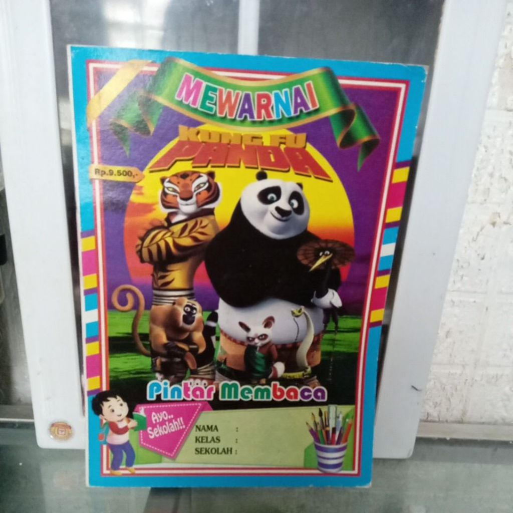 buku mewarnai anak tema gambar kungfu -panda