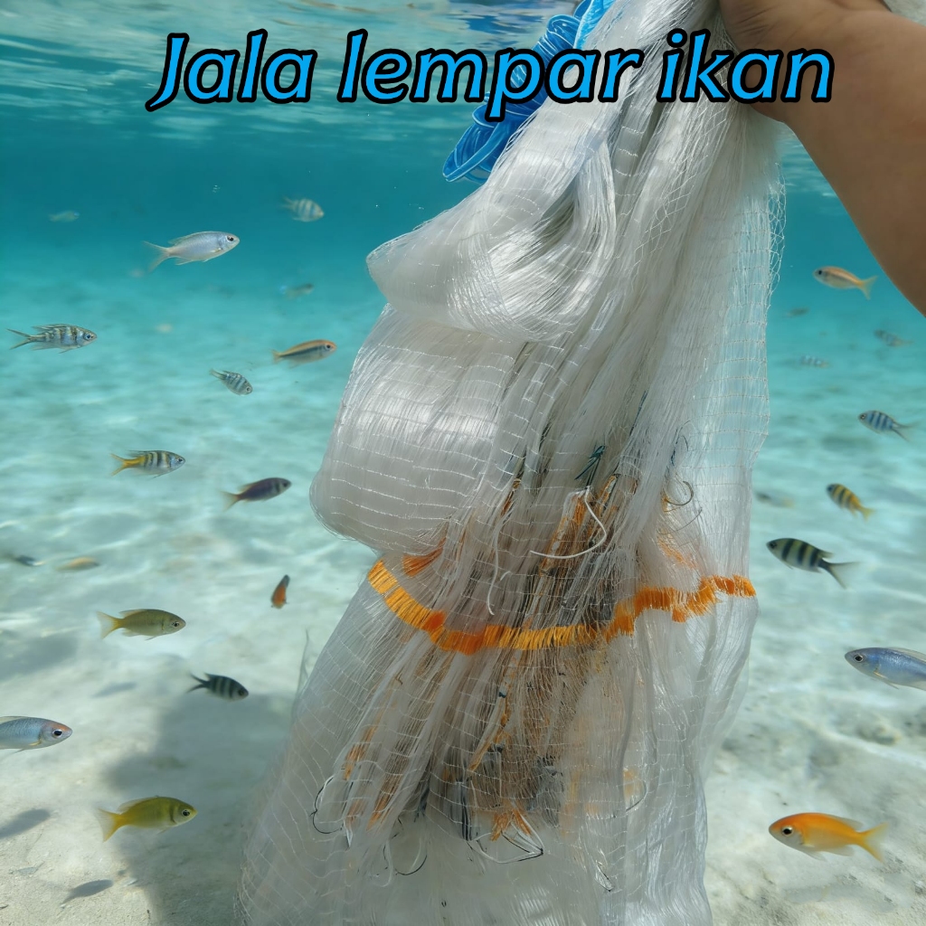 Jala lempar ikan/udang 7feet obral senar, 2mtr siap pakai bisa cod