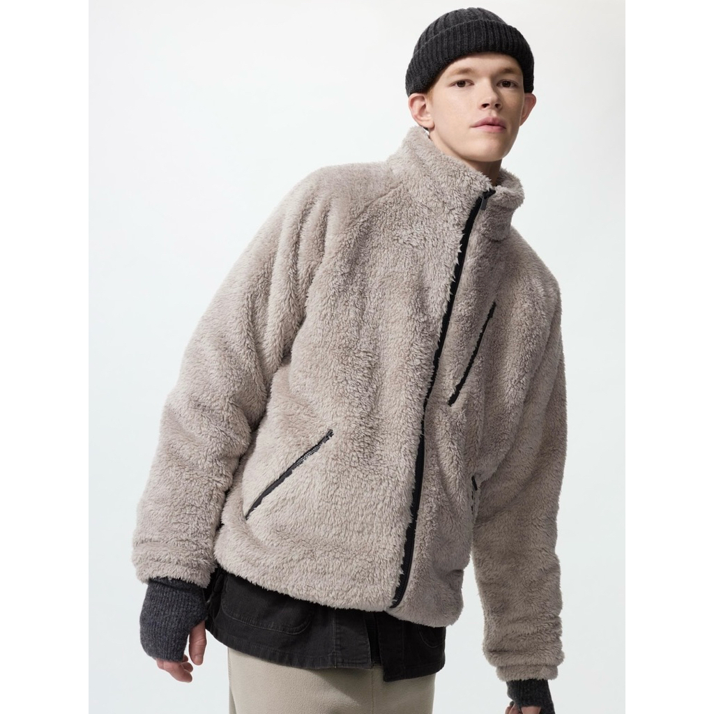 Jaket Fleece Ritsleting - Uniqlo x Needles