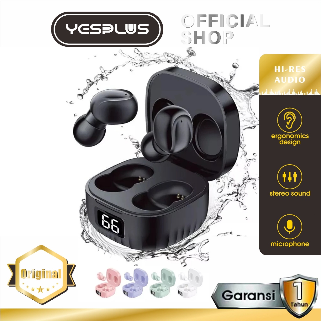 Headset Bluetooth YESPLUS TWS-18 Wireless Earphone Airbuds Unggulan Berbagai Warna