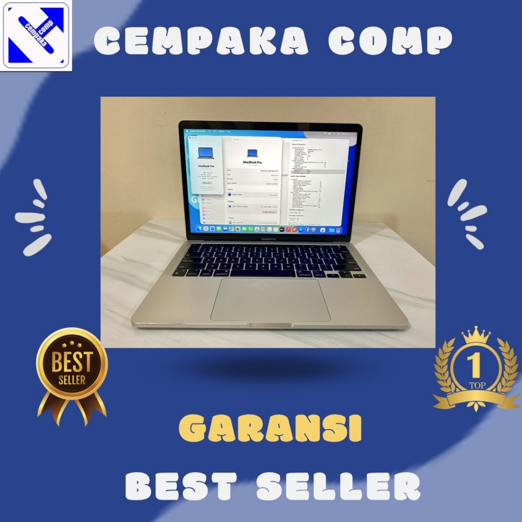 MacBook Pro 2020 M1 13inch 16GB SSD 256GB Waranty