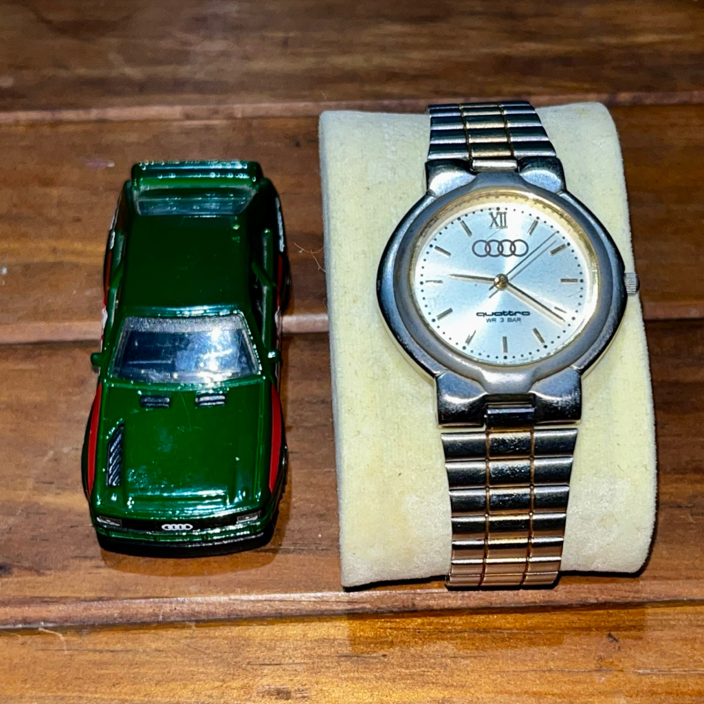 Jam Tangan Audi Quattro 60G Vintage Original + Bonus Hotwheels 84 Audi Sport Quattro