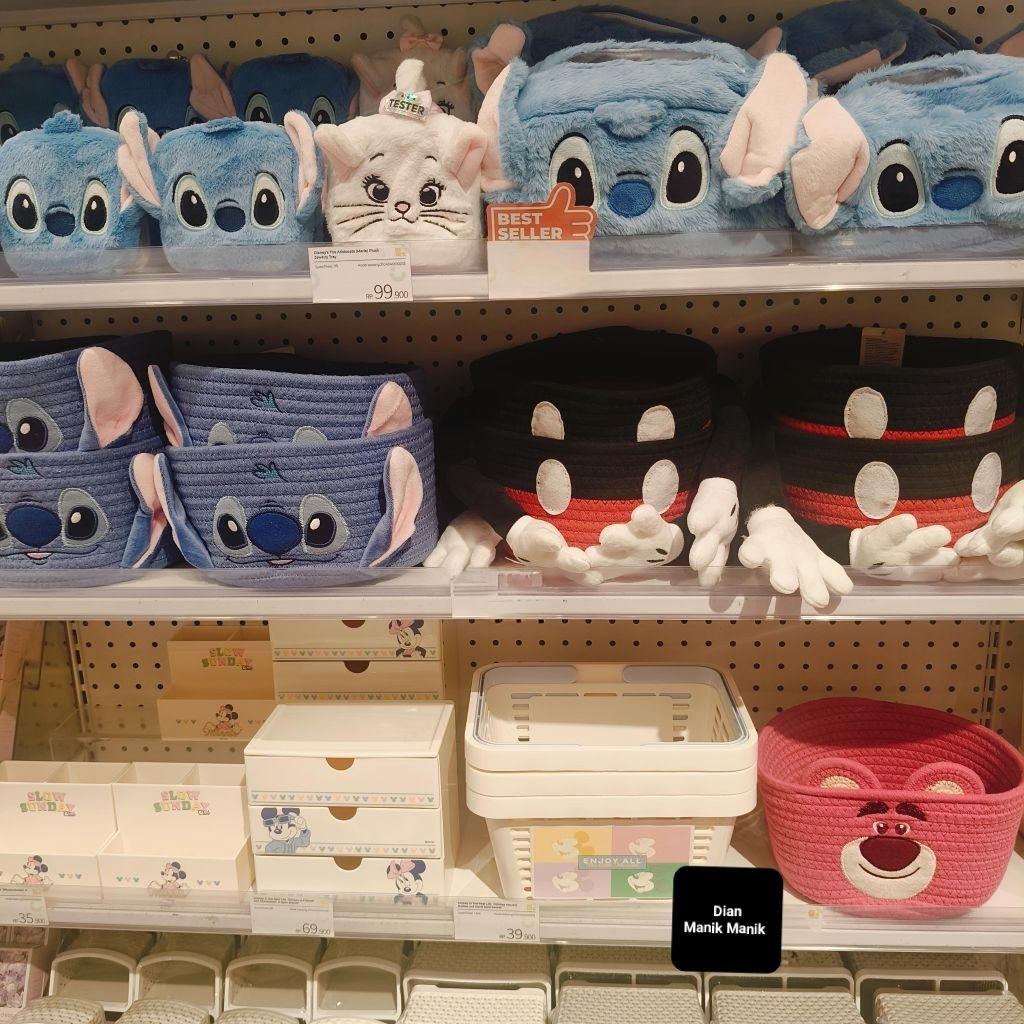 OHSOME x DISNEY STITCH LOTSO MICKEY Winnie The Pooh Storage Box/ tempat cosmetic/wadah serba guna