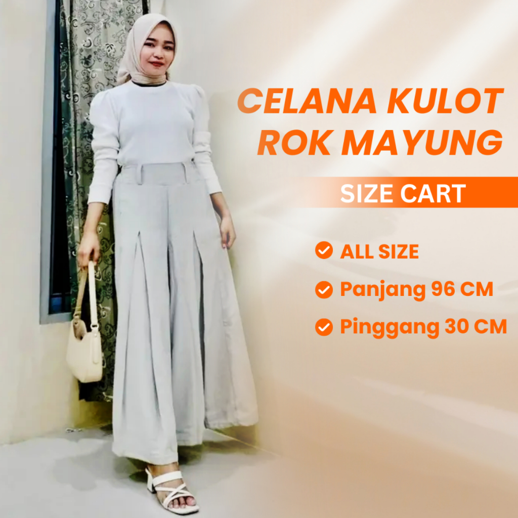 Celana Kulot Husna Husna Kulot Rok Mayung Highwaist Kulot Mayung Panjang